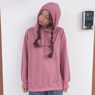 Letters Embroidered Hoodie