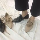 Pointy Toe Lace-up Shoes