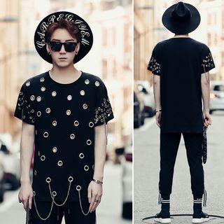 Grommet Short-sleeve T-shirt