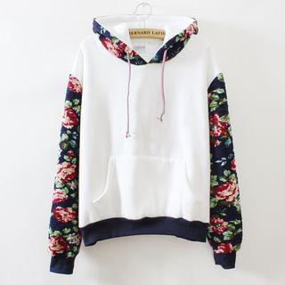Floral Panel Hoodie