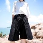 Knee-length Wide Leg Shorts