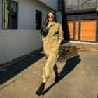 Pocket-detail Cotton Shirt Jumpsuit