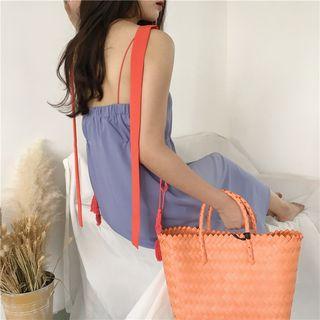 Color Block Strappy Midi Dress