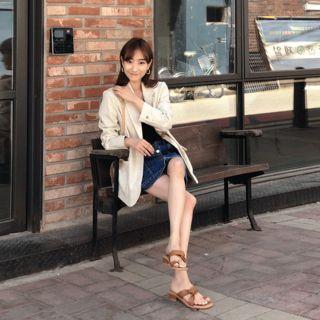 Two-button Textured Linen Jacket