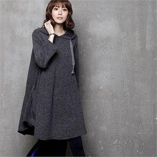 A-line Fleece Mini Hoodie Dress