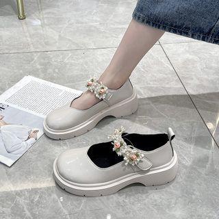 Floral Strap Mary Jane Shoes