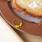 Beaded Slim Ring Yellow - One Size