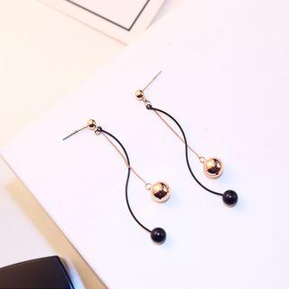 925 Sterling Silver Swirl Drop Earring As Shown In Figure - One Size