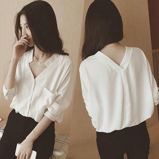 Split-neck Shirt