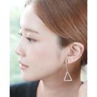 Rhinestone-triangle Asymmetric Dangle Earrings