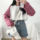 Raglan Loose-fit Long T-shirt