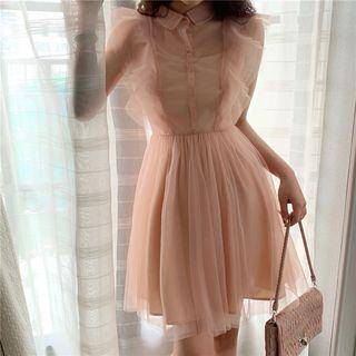 Irregular Mesh Dress As Shown In Figure - One Size