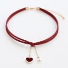 Set: Pendant Choker + Dangle Earring Set Of 4 - One Size