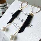 Pearl Heart Drop Earrings