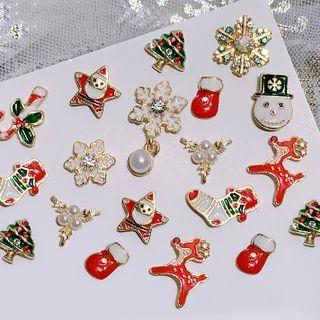 Set Of 10 : Christmas Manicure Accent