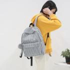 Stripe Cotton Backpack