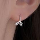 Leaf Threader Earring 1 Pair - 925 Silver - Silver - One Size