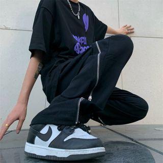 Straight Leg Contrast Print Pants