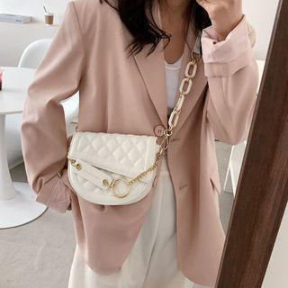 Asymmetrical Quilted Crossbody Bag