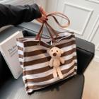 Striped Tote Bag / Charm / Set