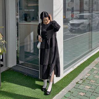 Button-up Dot Long Dress
