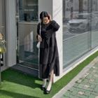 Button-up Dot Long Dress