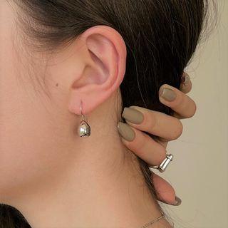 Sterling Sliver Egg Drop Earring 1 Pair - Silver - One Size