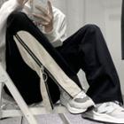 Two-tone Zip Loose Fit Pants