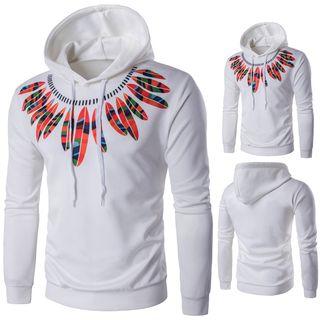 Feather Print Hoodie