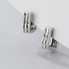 Sterling Silver Square Drop Earring 1 Pair - Silver - One Size