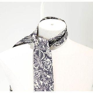 Print Light Scarf Rose - Black - One Size