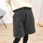 High-waist Wool Shorts