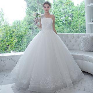 One Shoulder Wedding Ball Gown