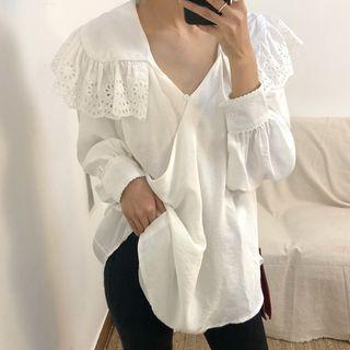 Ruffle-collar Long Sleeves Blouse