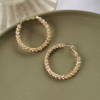Hoop Earring 1 Pair - S925 Silver - As Shown In Figure - One Size