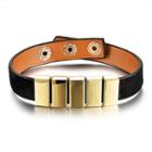 Couple Matching Genuine Leather Snap Button Bracelet