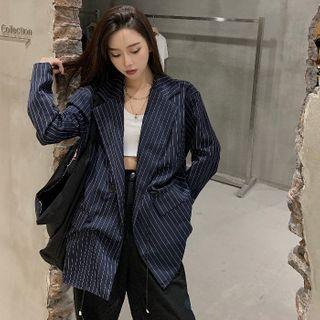 Striped Blazer Dark Blue - One Size