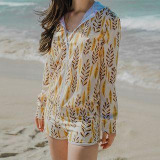 Set: Print Swim Top + Bottom + Cover Up