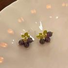 Fruit Stud Earring 1 Pair - Purple - One Size