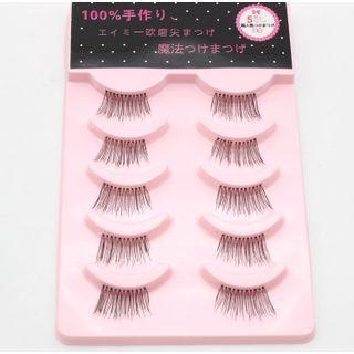 False Eyelashes - M-05 Set Of 5 Pairs - Black - One Size