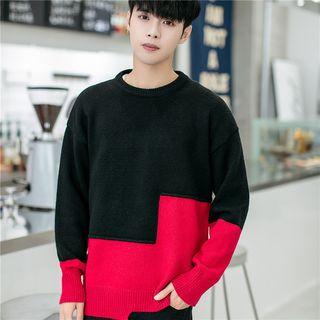 Applique Two-tone Sweater
