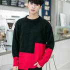 Applique Two-tone Sweater