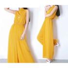 Mock Neck Jumpsuit With Belt