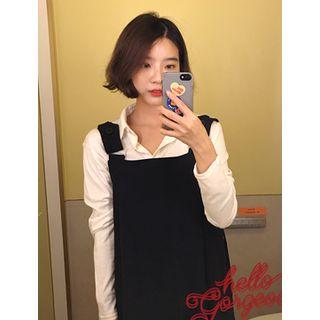 Buckled-strap Pinafore Dress