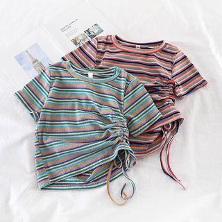 Striped Drawstring T-shirt