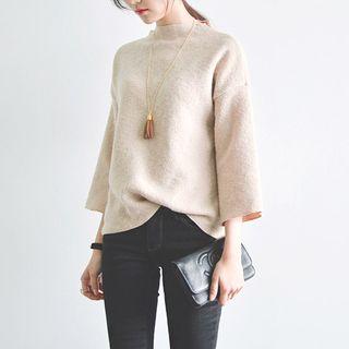 Mock-neck Boxy Sweater