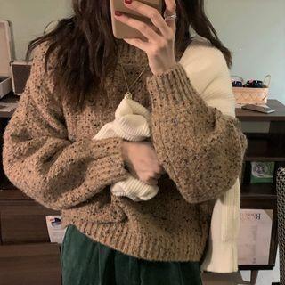 Crew-neck Sweater / Corduroy Straight-cut Pants