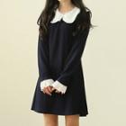 Crochet-lace Collar Minidress