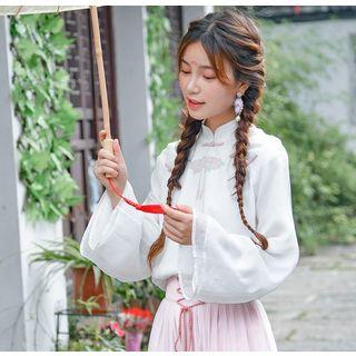 Long-sleeve Flora Print Top