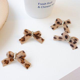 Dotted Bow Fabric Earring